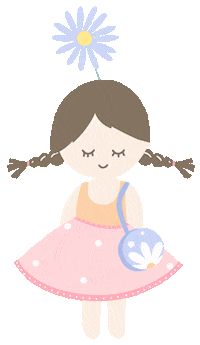alittlesomethingstudio happy girl flower alittlesomething Sticker