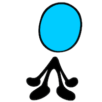 Blue Head Dancing Sticker by Jackbox Games