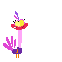 Bird Apuntar Sticker by LIBERTOONIA