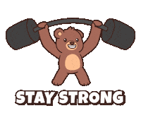 Stay Strong Teddy Bear Sticker by BEARISH