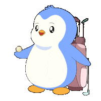 Golfing Hole In One Sticker by Pudgy Penguins