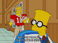 bart simpson football GIF