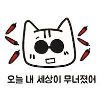 고양이 충격 Sticker