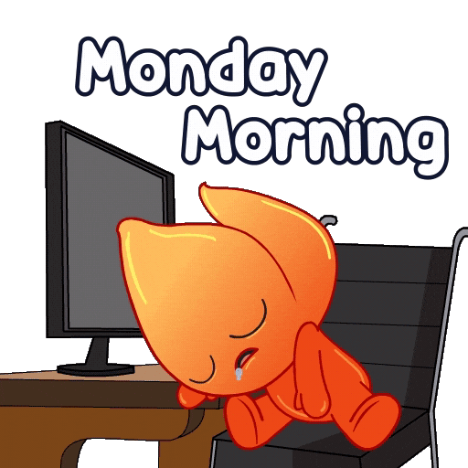 Fire Monday Mood Sticker by Playember