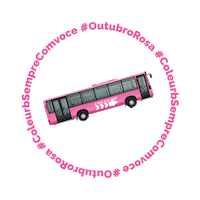 coleurb onibus outubro rosa onibus rosa transporte coletivo Sticker