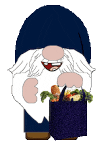 Gnome Grocery Shopping Sticker