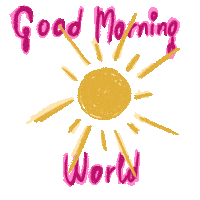 Goodmorningworld Hello Sticker