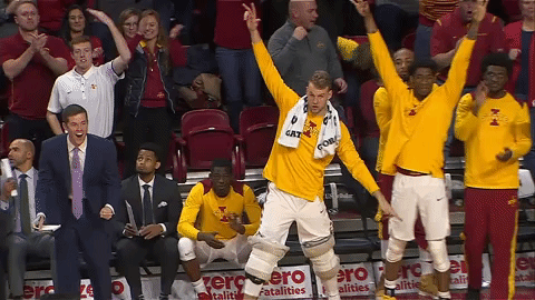 celebration bench GIF by CyclonesTV