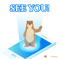 Waving See Ya Sticker by WorkBeaver