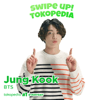 Swipe Up Jung Kook Sticker by Tokopedia