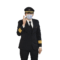 flyuia covid19 pilot aviation facemask Sticker