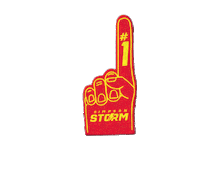 Number One Football Sticker by Simpson College