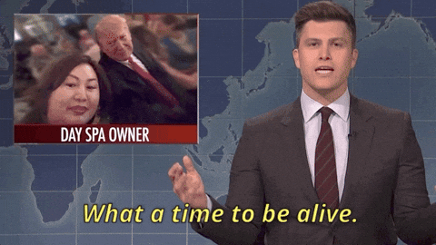 colin jost weekend update GIF by Saturday Night Live