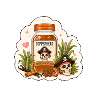 Spiced Rum Love Sticker by CopperheadDistillery