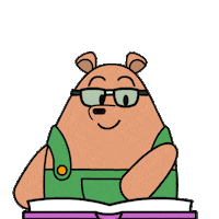 Bear Working Sticker