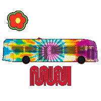 Grateful Dead Bus Sticker by SFMTA-Muni
