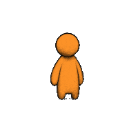 topiaio art orange chill relax Sticker
