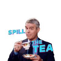 andy cohen tea Sticker by Bravo TV