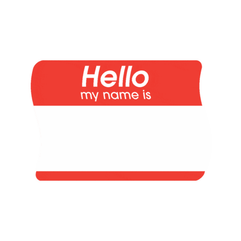 Hello My Name Is Sticker by unicore world for iOS & Android | GIPHY