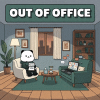 Out Of Office Taking A Break GIF by Kanpai Pandas