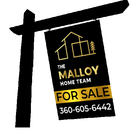themalloyhometeam for sale home for sale yard sign logan malloy Sticker