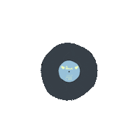 juliaborgo music round disc vinil Sticker