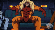 Mutants Sitting GIF by Marvel Studios