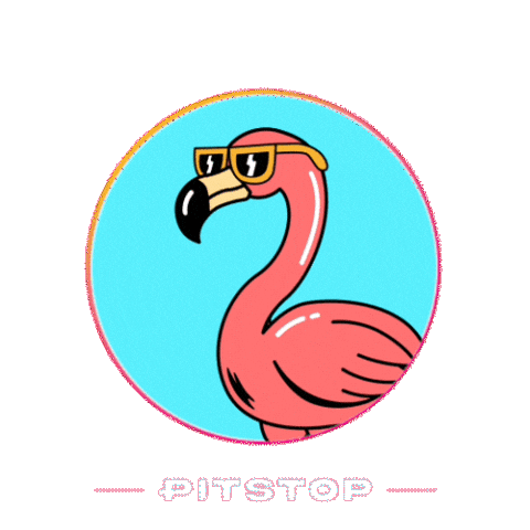 Flamingo Pitstop Sticker by Teknasyon