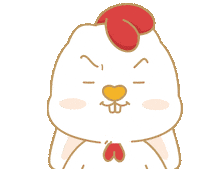 雞 啥 Sticker by EVANS艾特兔