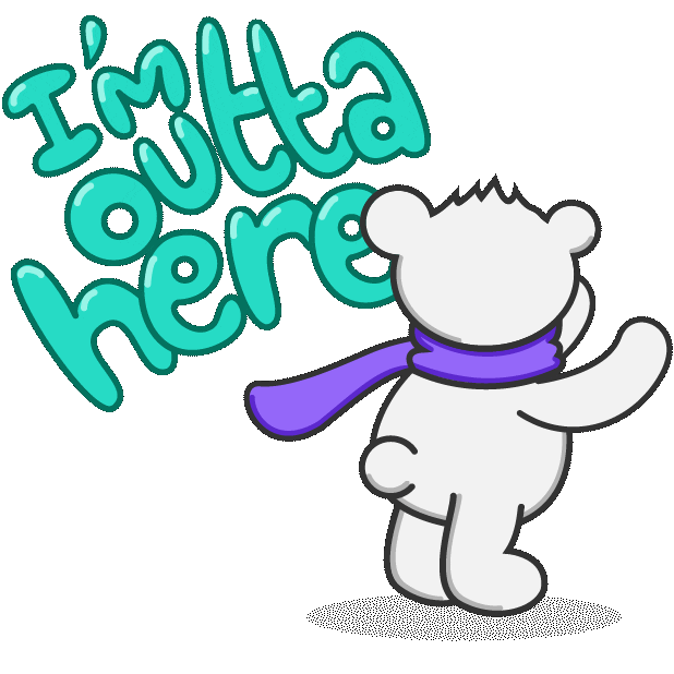 kaustubhadhav fun run scared bear Sticker