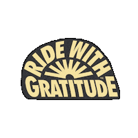 BikeBorderlands mountain bike ride with gratitude Sticker