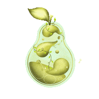 TheEmeraldRuby singing fruit opera cottagecore Sticker