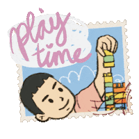 Cellamatpagi kids play decor block Sticker