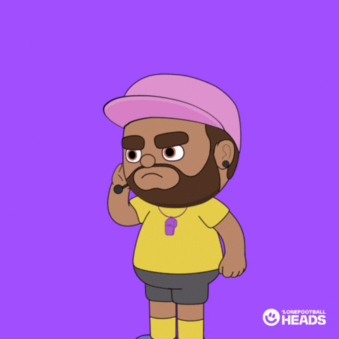 Var Whistle GIF by OneFootball Heads