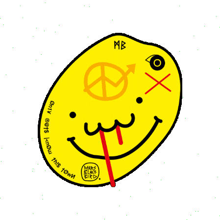 marsblackbird giphygifmaker smile face peace Sticker