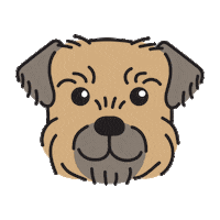 Border Terrier Sticker by Morty The Pug