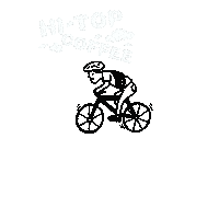 Hitopcoffee clouds bicycle specialty coffee hi-top Sticker