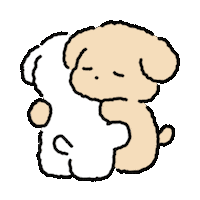 Dog Hug Sticker