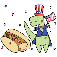 United States Usa Sticker by Loof and Timmy