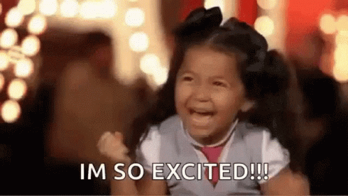 joshuadance giphyupload im so excited excited little girl im so excited girl GIF