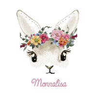 monnalisa_eu flower rabbit monnalisa Sticker