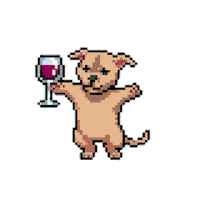 Dog Dancing Sticker by Cw wine