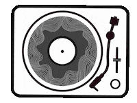 Record Player Vintage Sticker