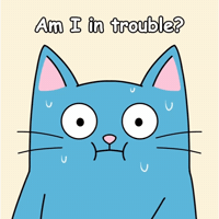 Sweating Blue Cat GIF