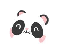 Happy Panda Bear Sticker by Nina Spicy