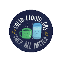 tsathescienceacademy gas liquid puns matter Sticker