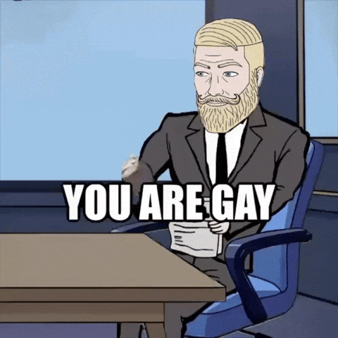 You Are Gay GIF by Based Chad