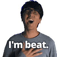 Tired Beat Sticker