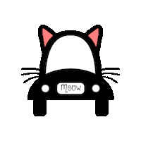 Meow Coche Sticker by Tras las Huellas del Gato | Lidia