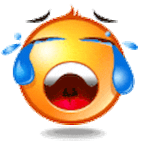 orange crying Sticker
